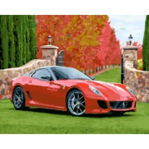 Red Ferrari – Canvastly DIY Paint By Numbers