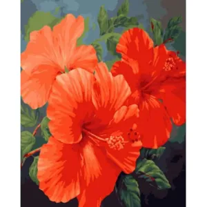Red Hibiscus – Canvastly DIY Paint By Numbers