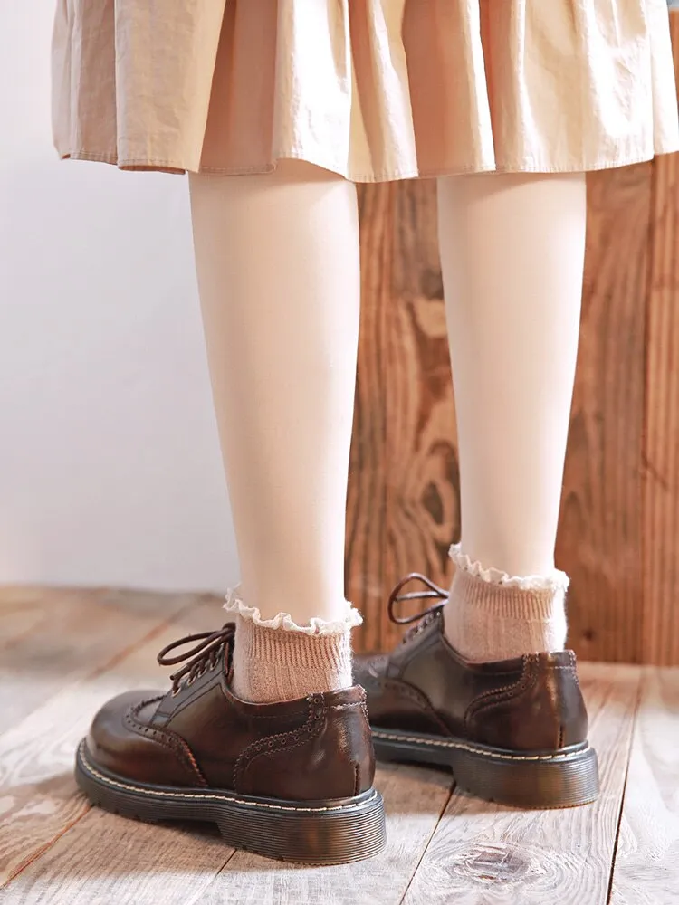 Retro College Style  Lolita Single Shoes