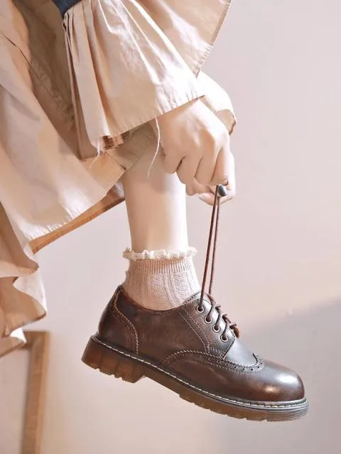 Retro College Style  Lolita Single Shoes