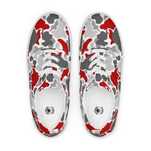 Rhythm Arts Camo-Red Men’s lace-up canvas shoes