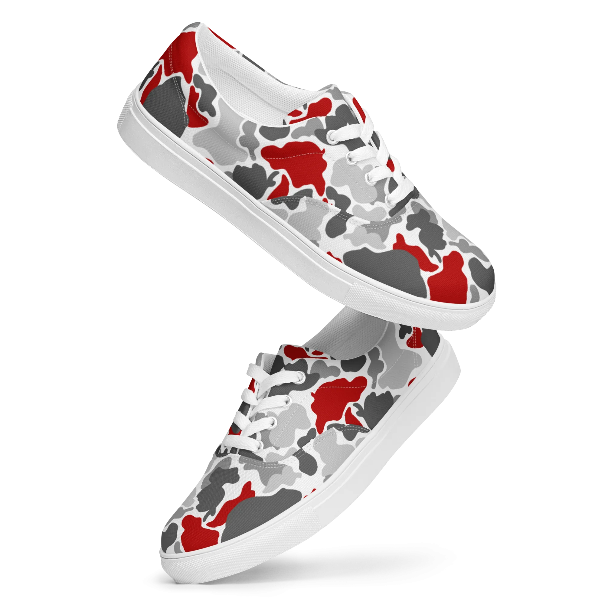 Rhythm Arts Camo-Red Men’s lace-up canvas shoes