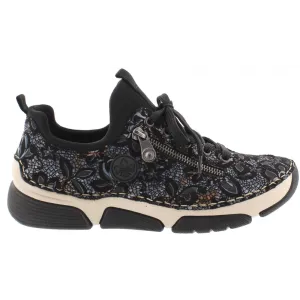 Rieker 45973-90 (Beans) Black Print Shoes