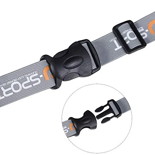 RJ-Sport Race Number Belt - Triathlon Race Belt BIB Holder with 6 Energy Gel Loops for Triathalon, Marathon, Running and Cycling