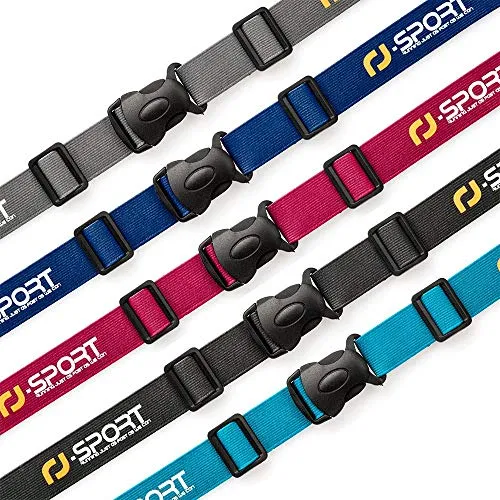 RJ-Sport Race Number Belt - Triathlon Race Belt BIB Holder with 6 Energy Gel Loops for Triathalon, Marathon, Running and Cycling