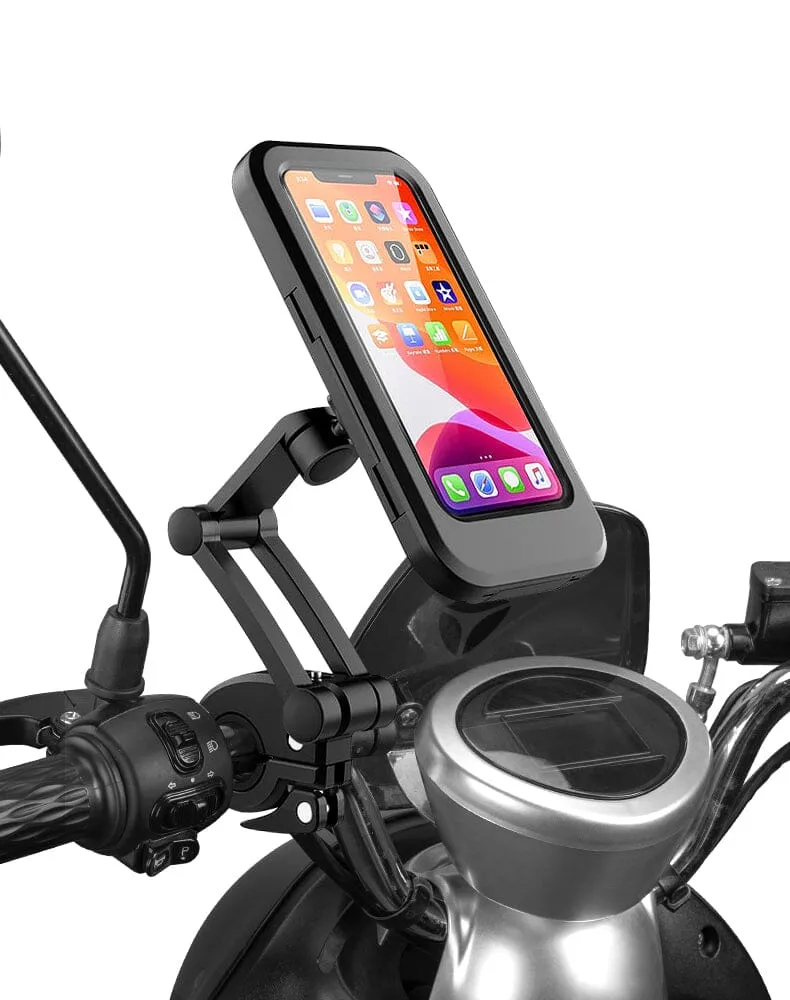 ROCKBROS Bike Handlebar Holder Adjustable IPX6 Waterproof Cycling Bracket Flexible Touch Screen Phone Stand Bicycle Accessories