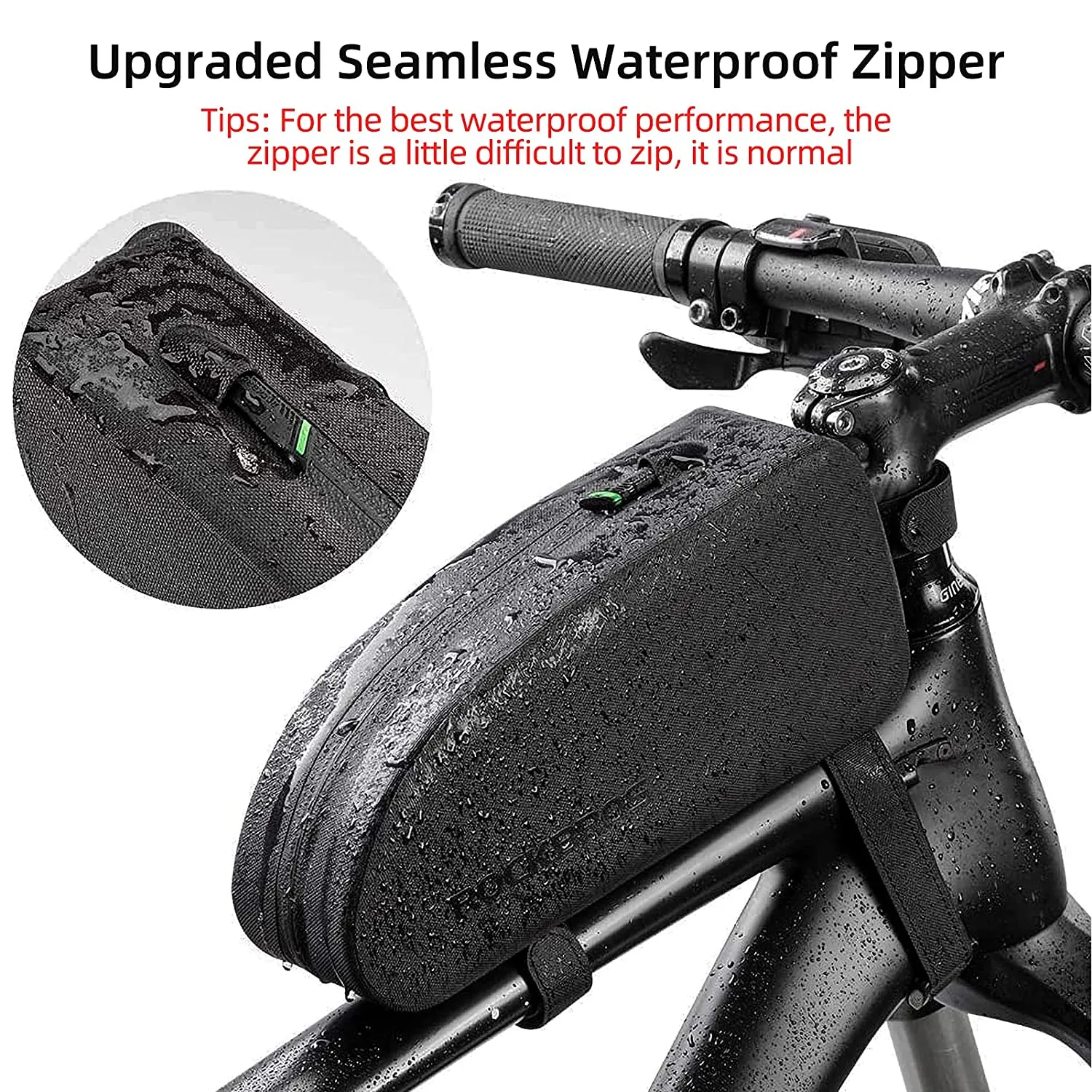 RockBros Road Bike Waterproof Cycling Front Tube Frame Storage Bag