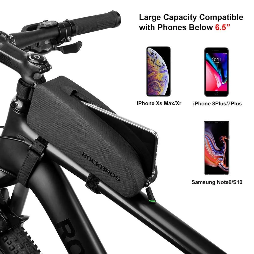 RockBros Road Bike Waterproof Cycling Front Tube Frame Storage Bag