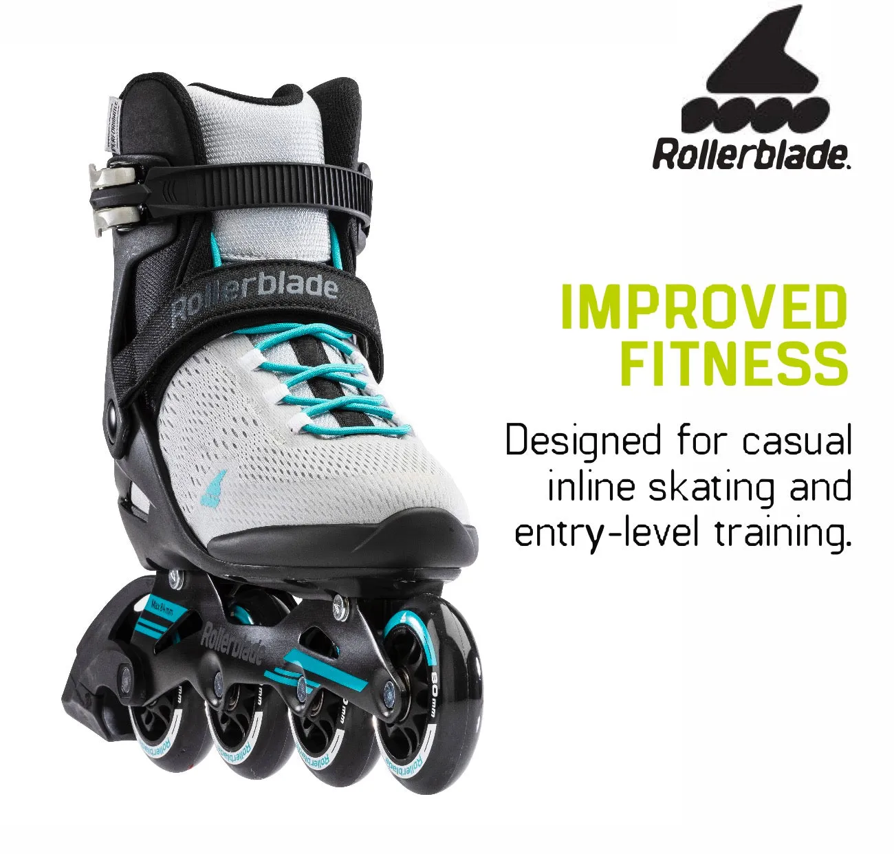 Rollerblade Spark 80 W Inline Skates - Grey/Turquoise