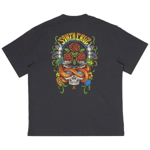 Santa Cruz - Dressen Rose Crew Three Tee Washed Black