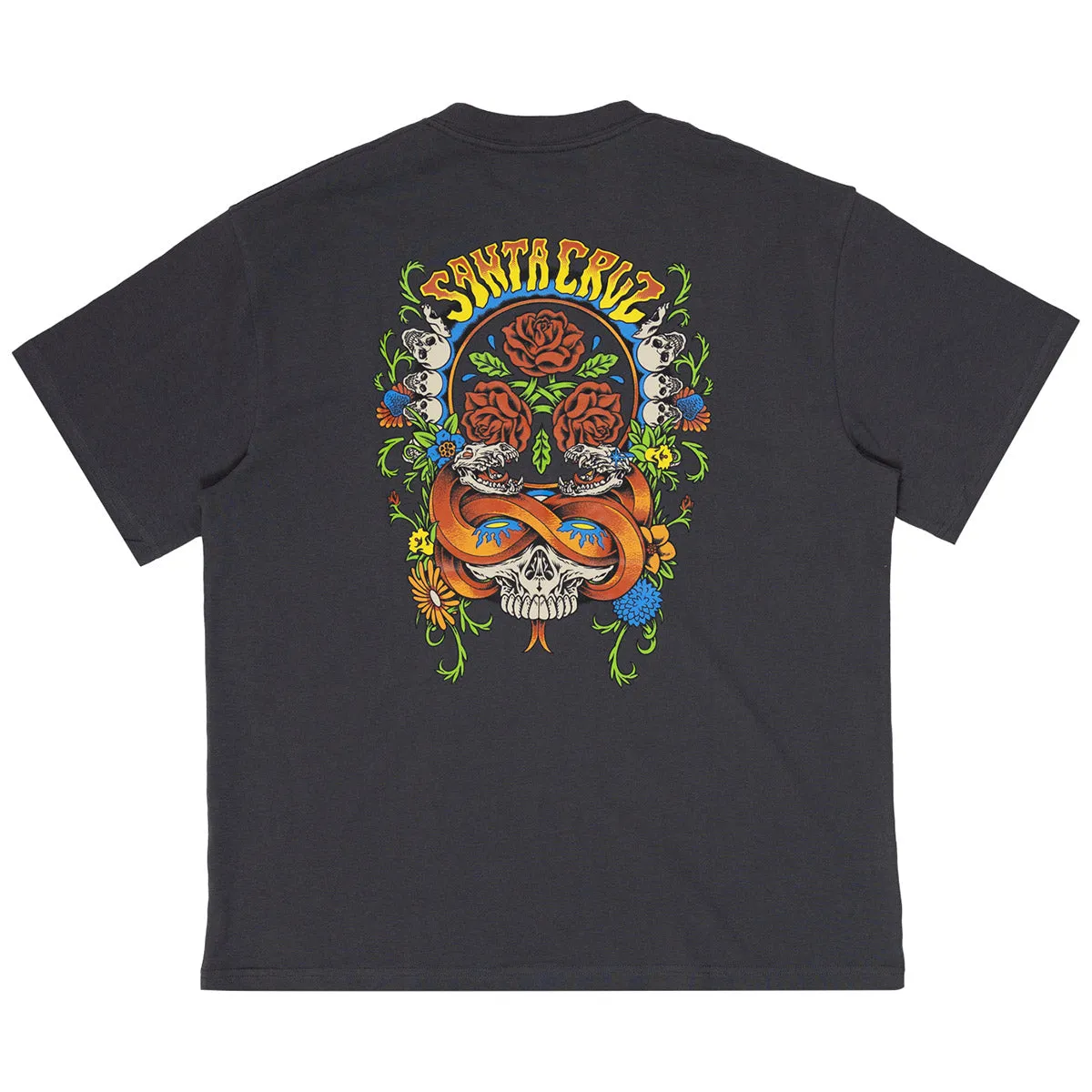 Santa Cruz - Dressen Rose Crew Three Tee Washed Black