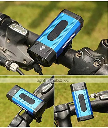 SHIVEXIM Waterproof Rechargeable USB Charging Cycle Front LED Light Headlight (Blue)