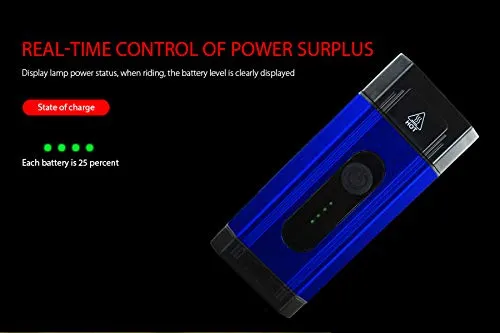SHIVEXIM Waterproof Rechargeable USB Charging Cycle Front LED Light Headlight (Blue)