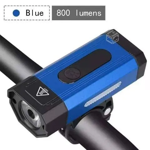 SHIVEXIM Waterproof Rechargeable USB Charging Cycle Front LED Light Headlight (Blue)