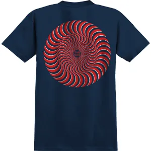 Spitfire - Classic Swirl Fill Overlay Tee Navy/Red