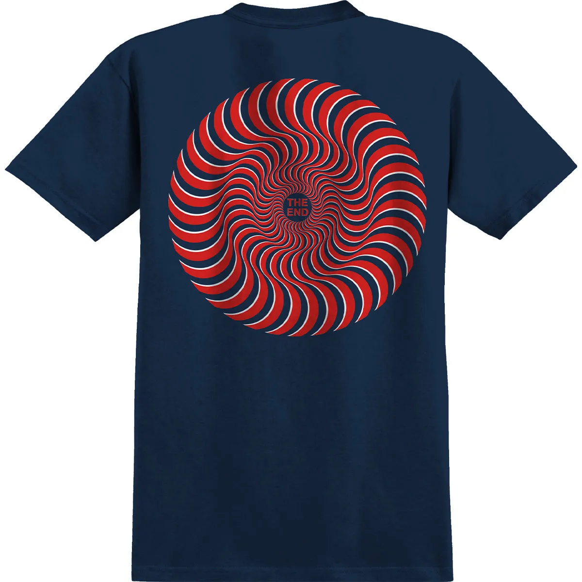 Spitfire - Classic Swirl Fill Overlay Tee Navy/Red