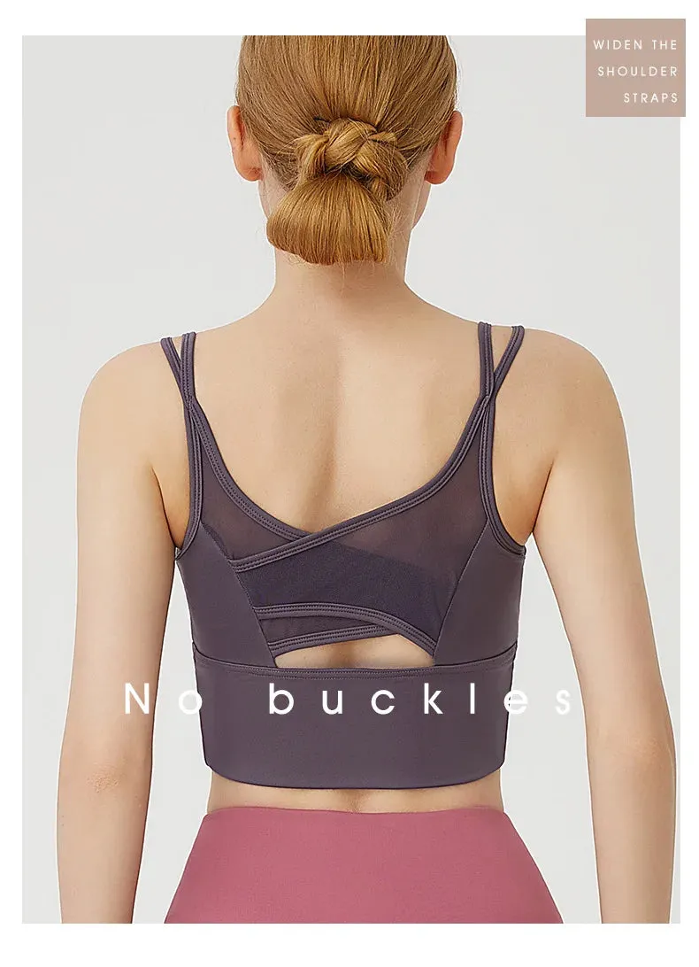 Sports Bra for Women Gym Shockproof Mesh Sports Quick-drying Bra Running Fitness Yoga Women Training Sports Underwear