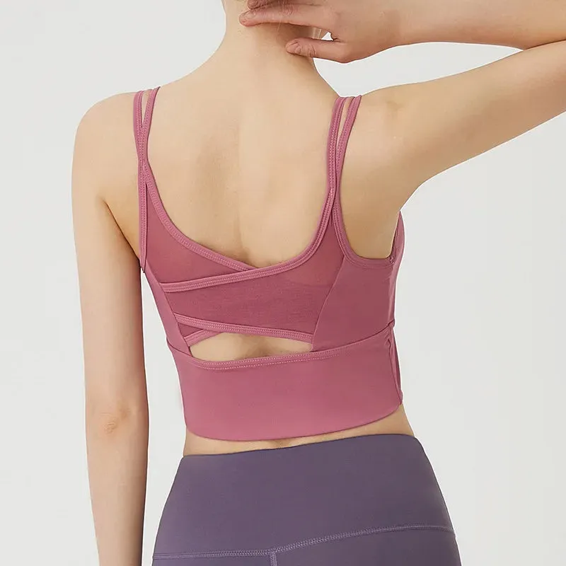 Sports Bra for Women Gym Shockproof Mesh Sports Quick-drying Bra Running Fitness Yoga Women Training Sports Underwear