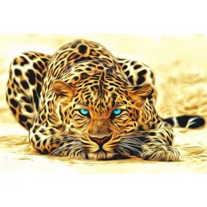 Stalking Leopard - Canvastly DIY Paint By Numbers