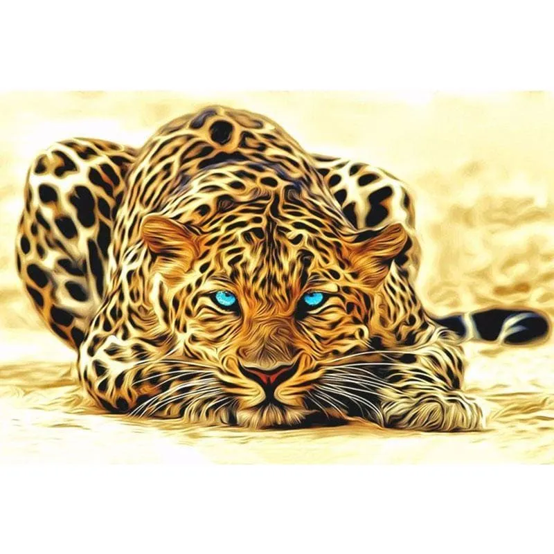 Stalking Leopard - Canvastly DIY Paint By Numbers