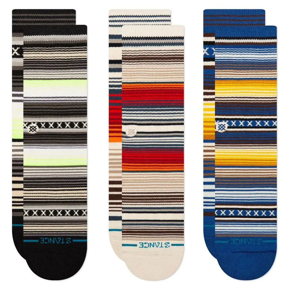 Stance Curren 3 Pack Socks - Blue