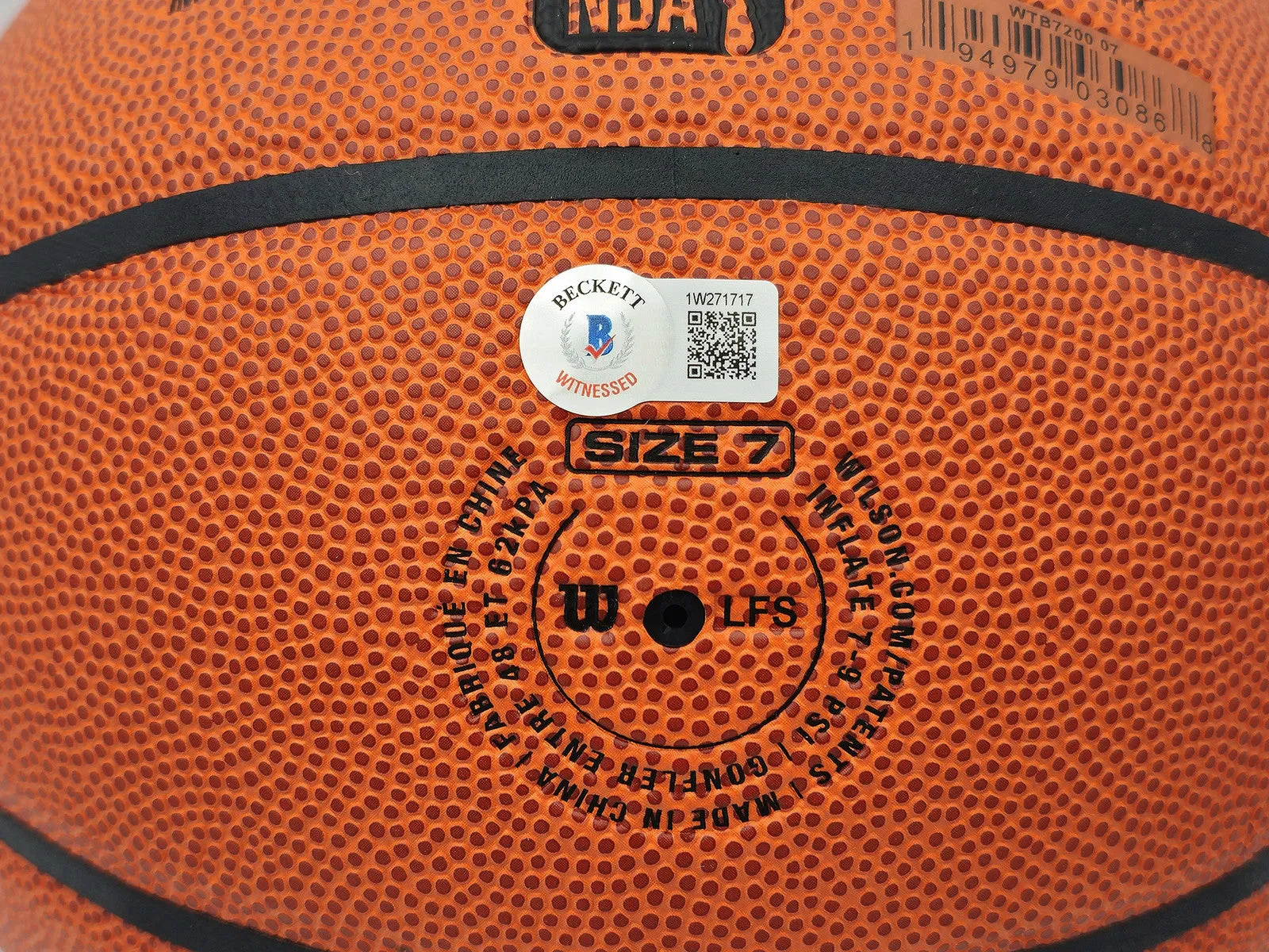 STOCKTON & MALONE AUTOGRAPHED INDOOR/OUTDOOR BASKETBALL JAZZ BECKETT 235781
