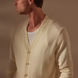 Stretch Cotton Cardigan - Ivory