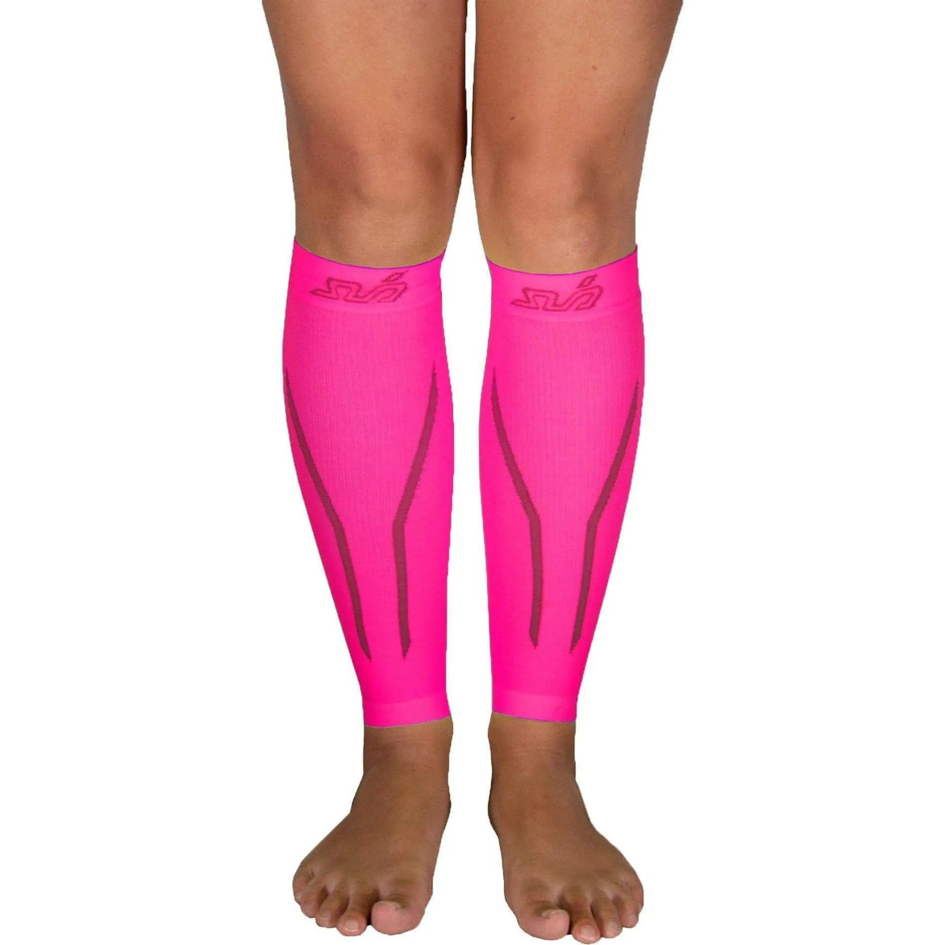 Sub Sports Seamless Dual Compression Calf Sleeves - Pink