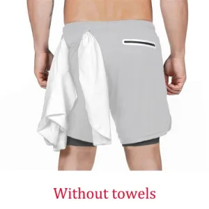 Summer Running Shorts Men 2 in 1 Sports Jogging Fitness Shorts Training Quick Dry Mens Gym Men Shorts Sport gym Short Pants