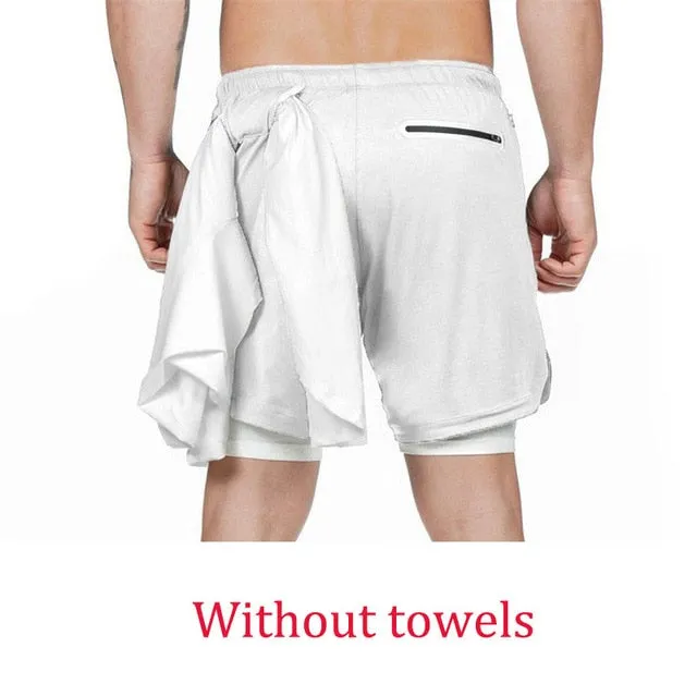 Summer Running Shorts Men 2 in 1 Sports Jogging Fitness Shorts Training Quick Dry Mens Gym Men Shorts Sport gym Short Pants