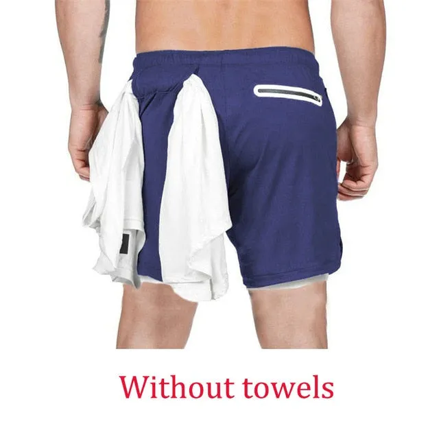 Summer Running Shorts Men 2 in 1 Sports Jogging Fitness Shorts Training Quick Dry Mens Gym Men Shorts Sport gym Short Pants
