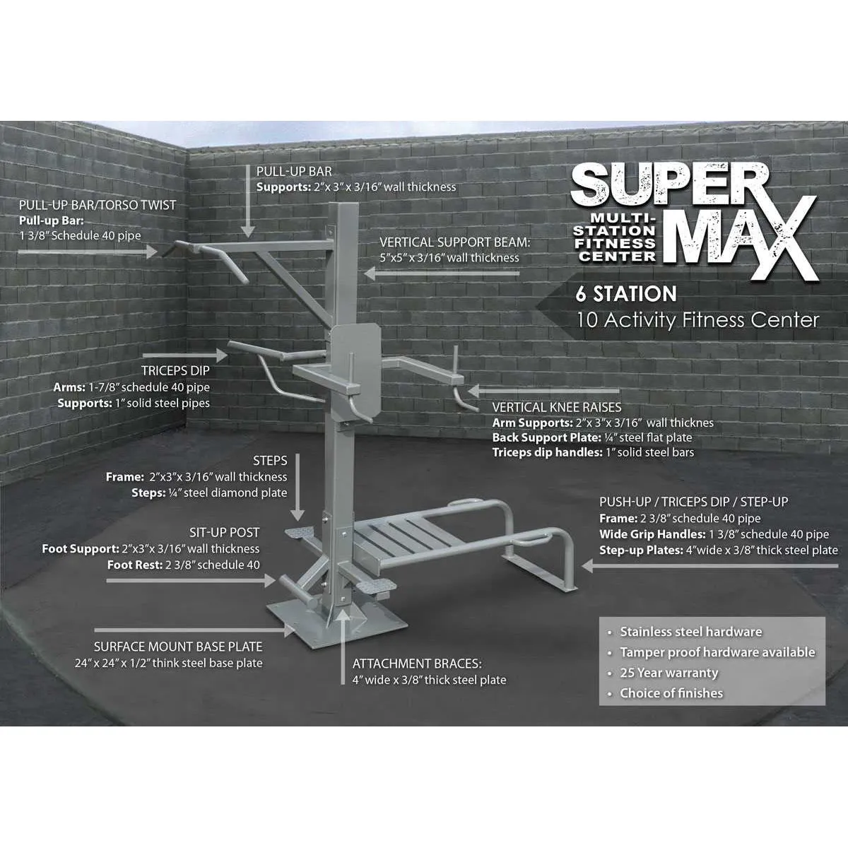SuperMAX 6 Station Fitness System