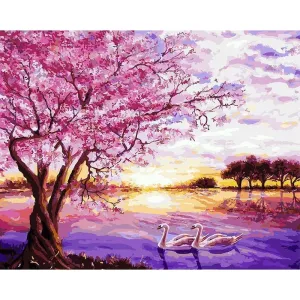 Swan Lake - Canvastly DIY Paint By Numbers