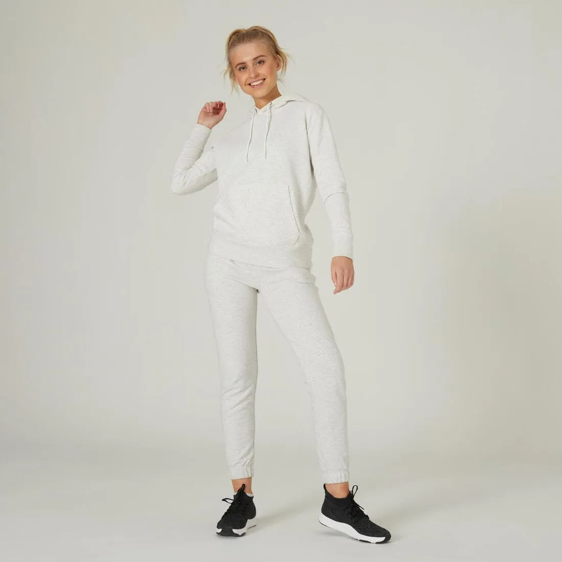 Sweat à capuche long fitness femme