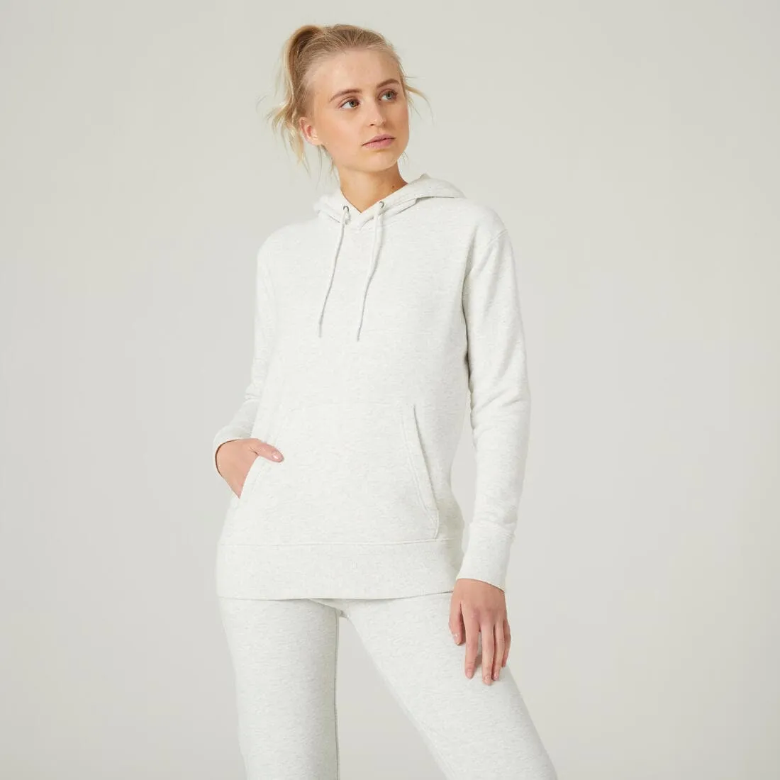 Sweat à capuche long fitness femme