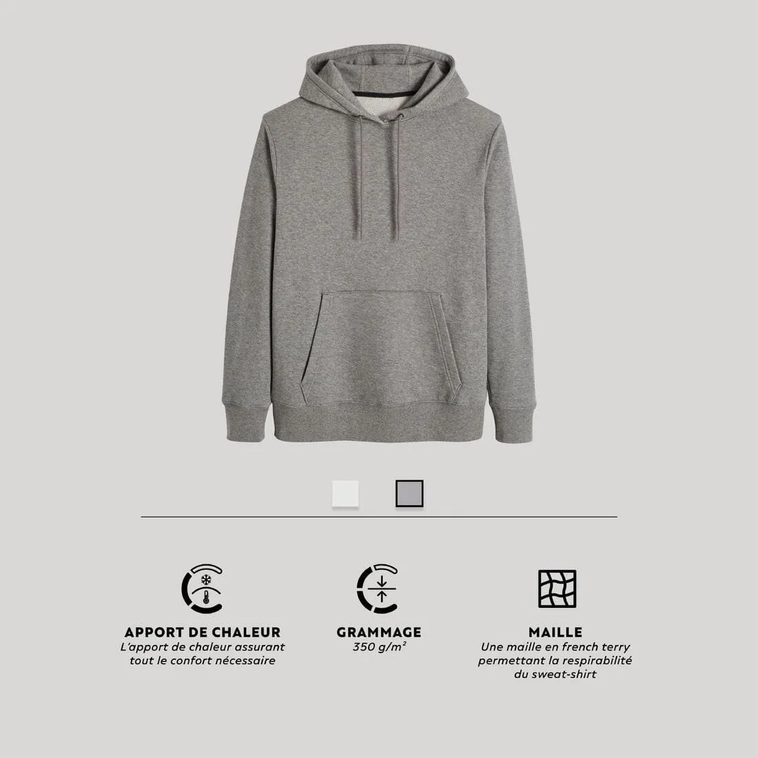 Sweat à capuche long fitness femme