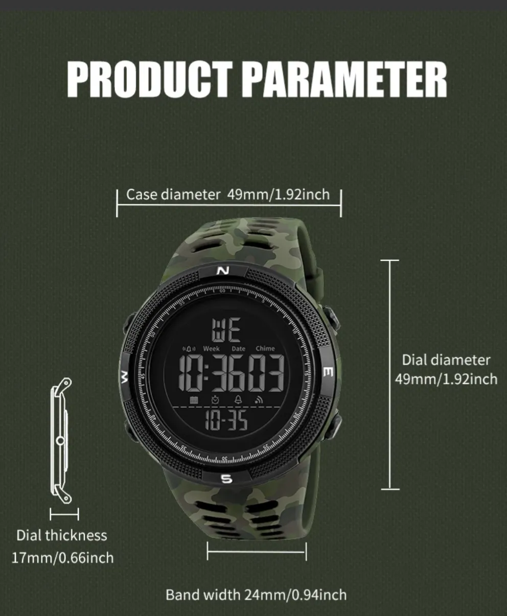 Tactical Camouflage Watch
Built for the Bold. Designed for the Prepared.