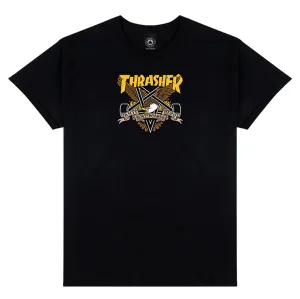 THRASHER X ANTI HERO EAGLEGRAM TEE - BLACK