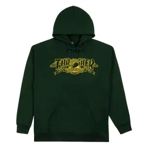 THRASHER X ANTI HERO MAG BANNER HOODY - FOREST GREEN