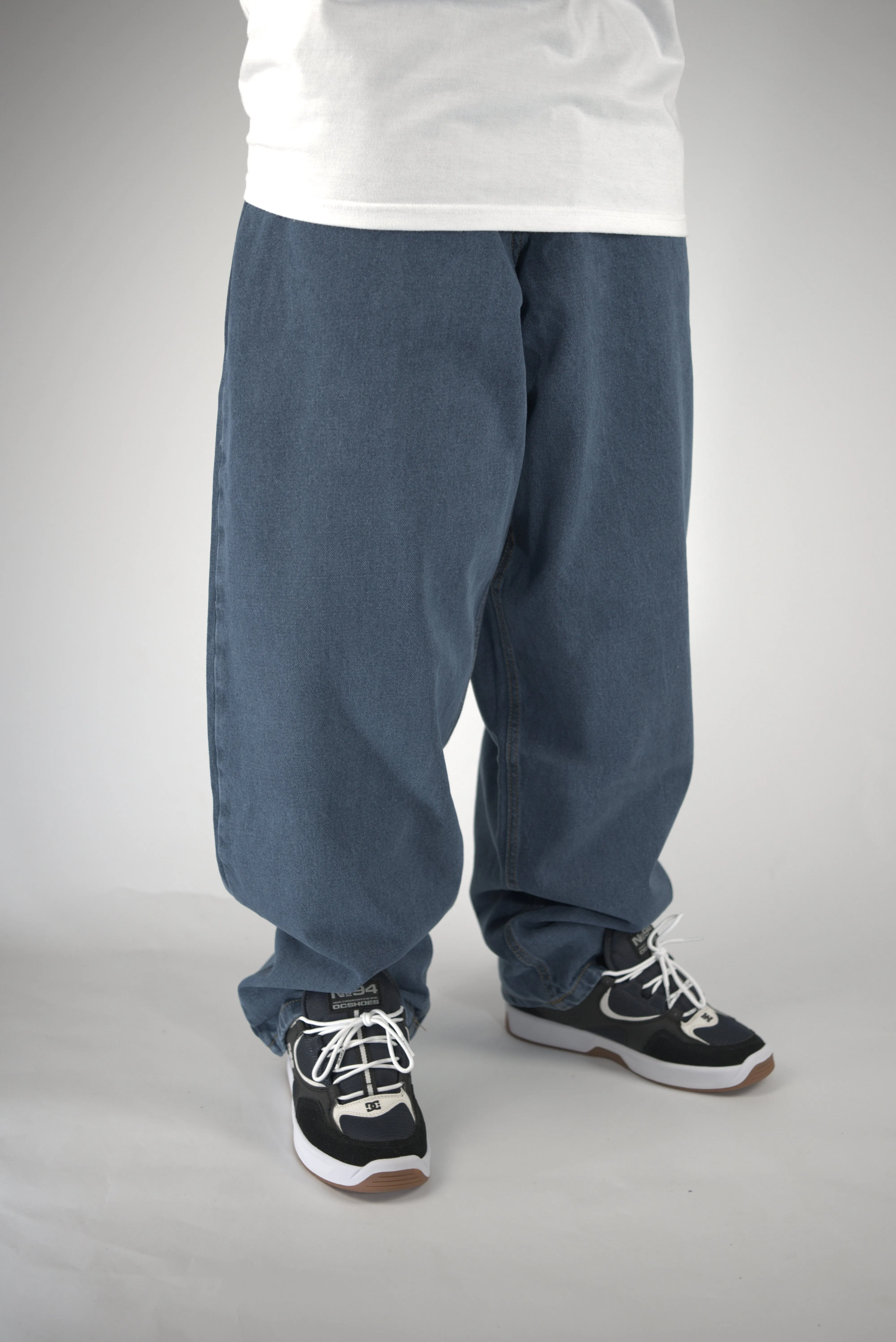 Three Sixty Clothing - Og Baggy Fit Jeans - Denim - Mid Wash Blue - Loose Fit - 28/28 Last Pair