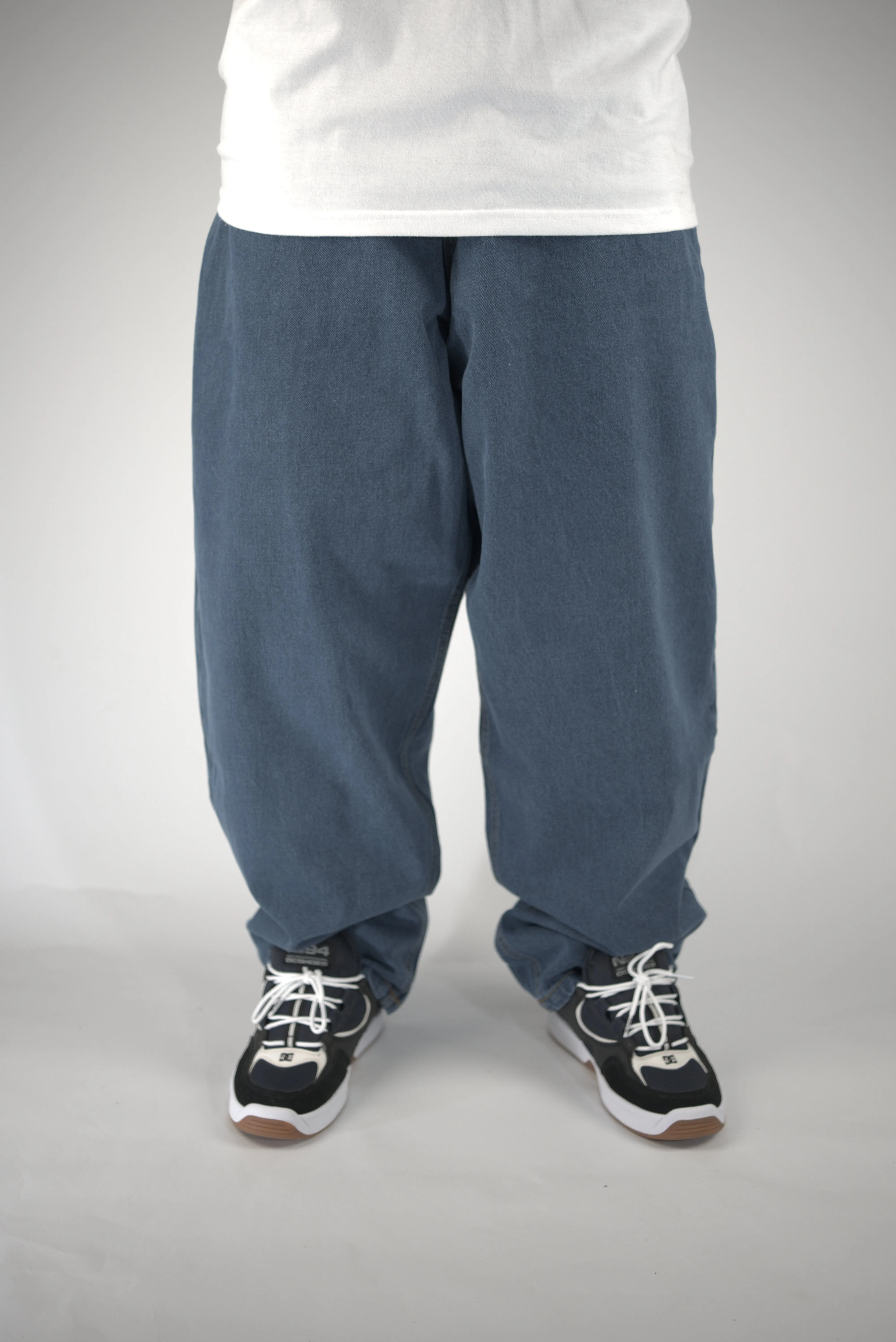 Three Sixty Clothing - Og Baggy Fit Jeans - Denim - Mid Wash Blue - Loose Fit - 28/28 Last Pair