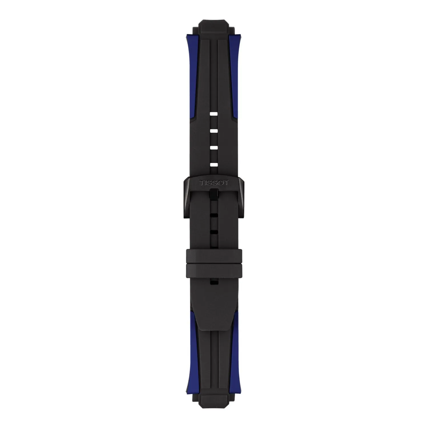 Tissot 22mm T-Race Cycling Black & Blue Silicone Rubber Strap