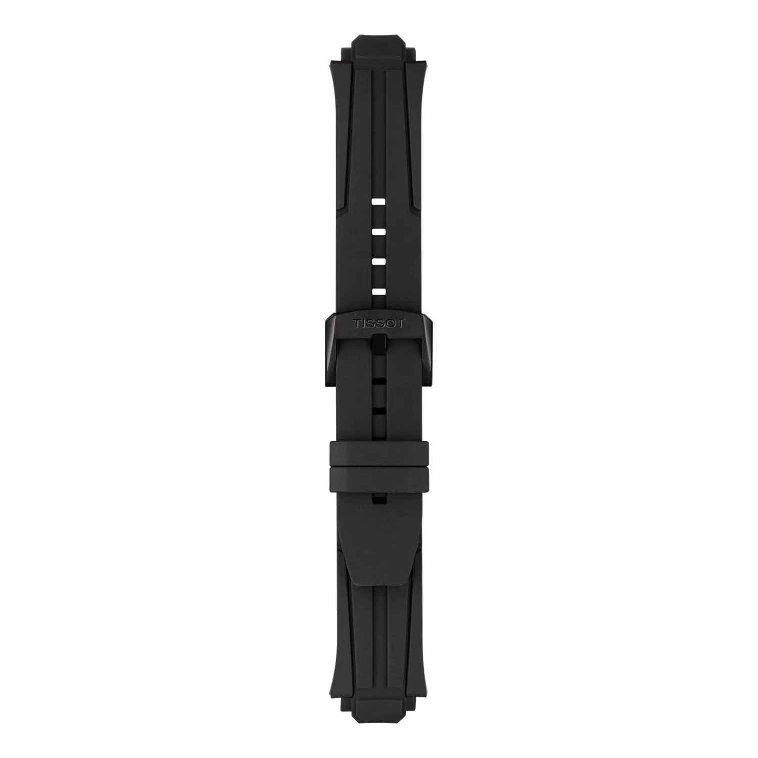 Tissot 22mm T-Race Cycling Black Silicone Rubber Strap