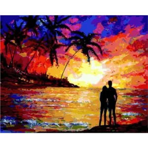 Together at the Beach – Canvastly DIY Paint By Numbers