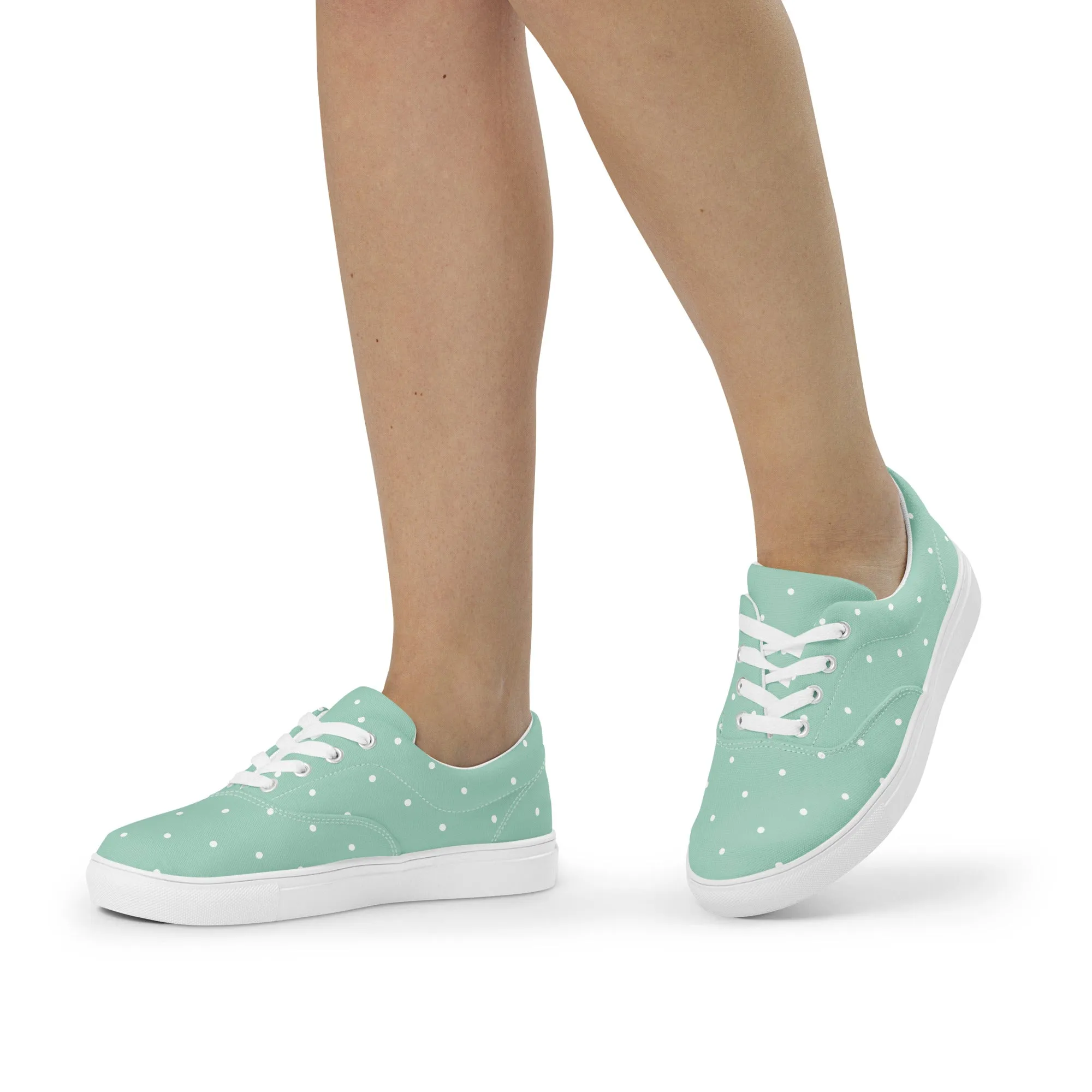 Tosca Dots - Sustainably Made Women's  Lace-Up Canvas Shoes