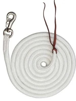 Training Lead with Bull Snap 12 Foot White