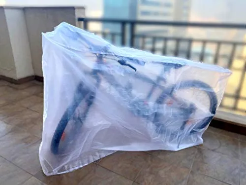 TUFFPAULIN Cycle Wrap Transparent, Universal Cycle Cover , Bicycle Cover , Extra Strong Durable , UV Resistant , 100% Waterproof Virgin , 6 Layer 3D Rib Technology