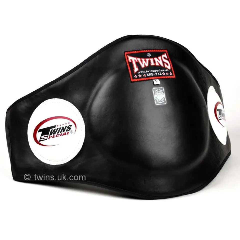 Twins Black Leather Belly Pad