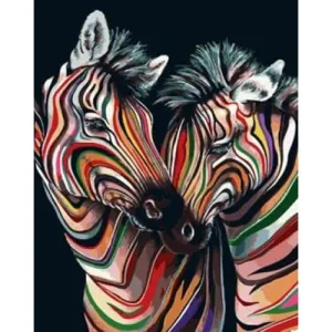 Two Zebras – Canvastly DIY Paint By Numbers