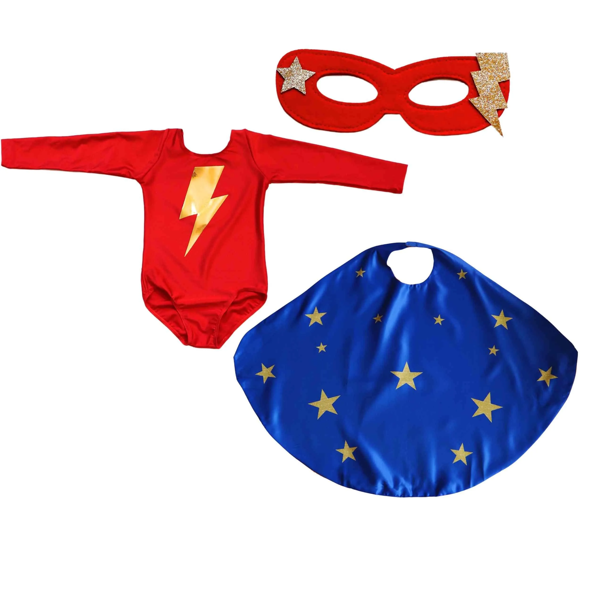 Ultimate Superhero Costume Gift Set,  9 Piece Set   Coloring Book, Red Pink